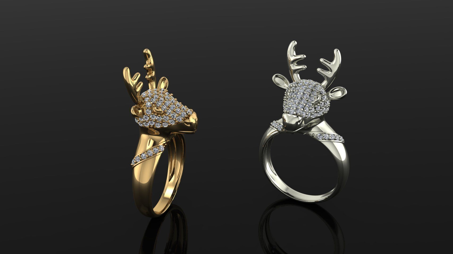 Ring deer 291 3D print model_1