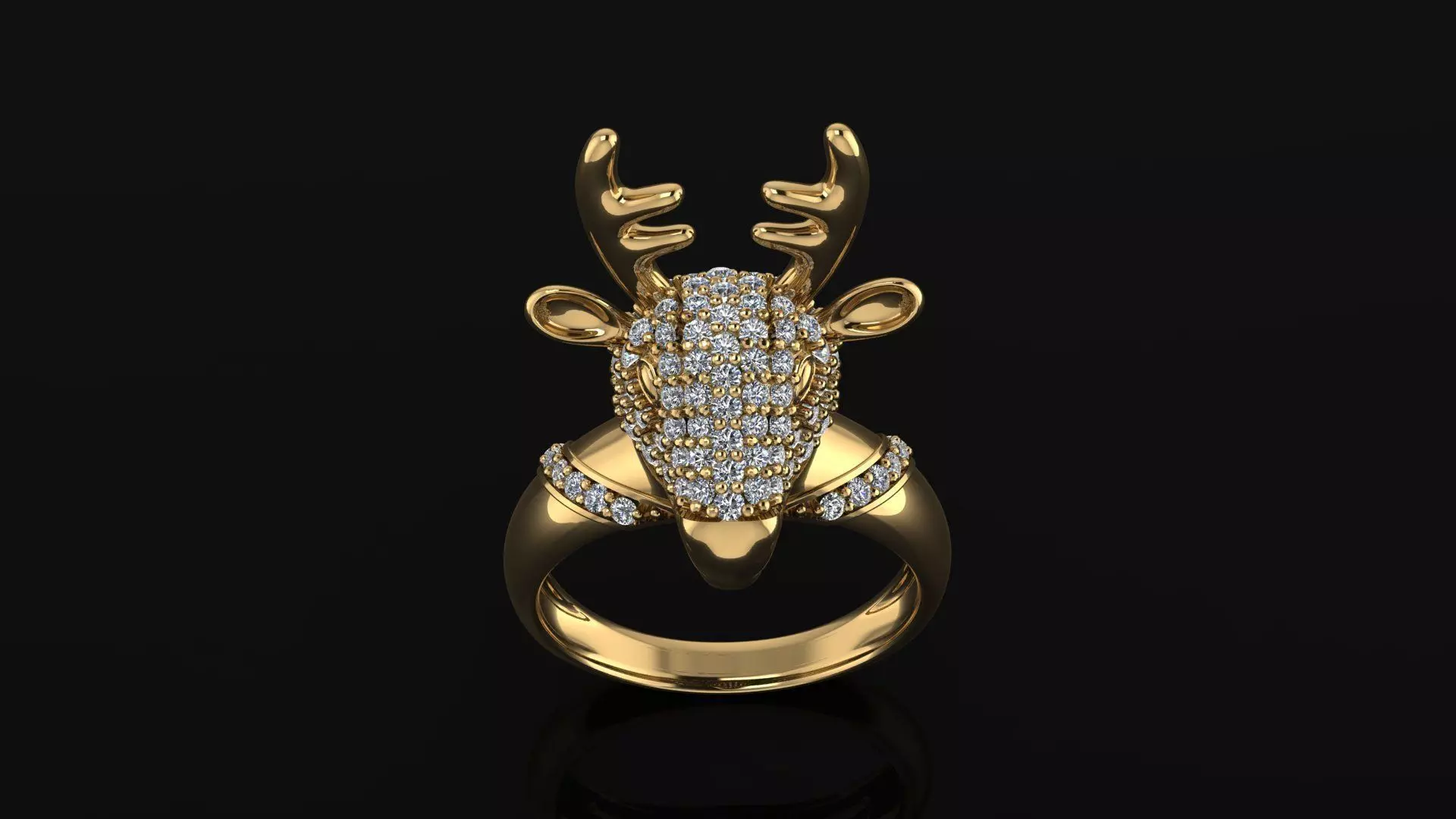 Ring deer 291 3D print model_0