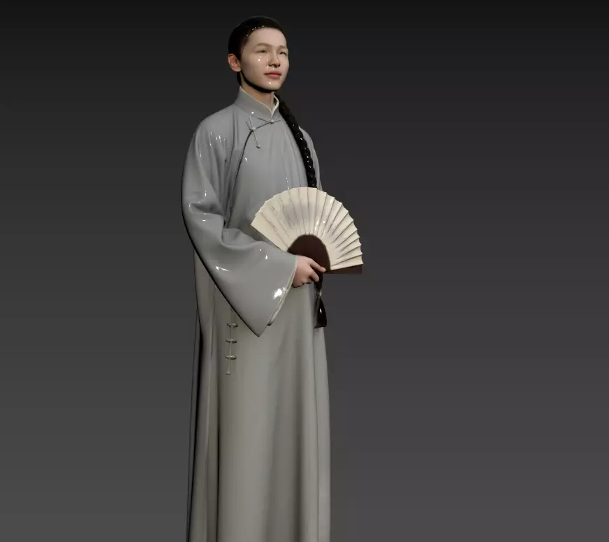 D008- Eastern Scene - Young Master from the Qing Dynasty 3D model