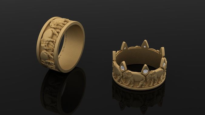 Elephant rings 117 3D print model