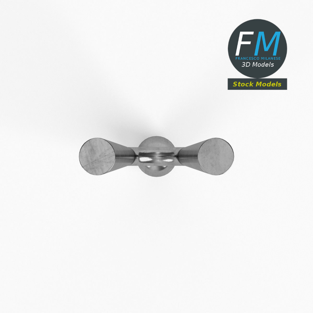 Diapason tuning fork 3D model_6