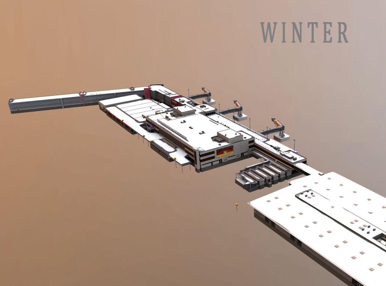 Airport Terminal Schonefeld EDDB  Low-poly 3D model_19