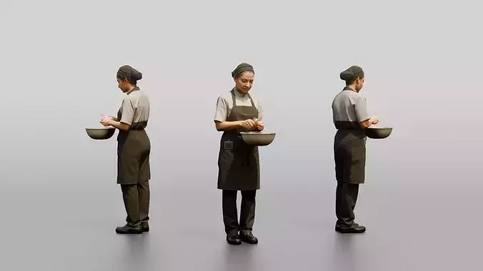 Prep Cook Peeling Garlic Cloves