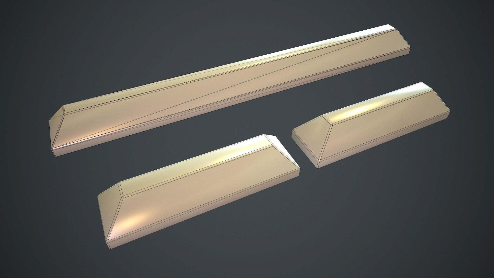 Rubber Parking Curb PBR Game Ready Low-poly 3D model_15