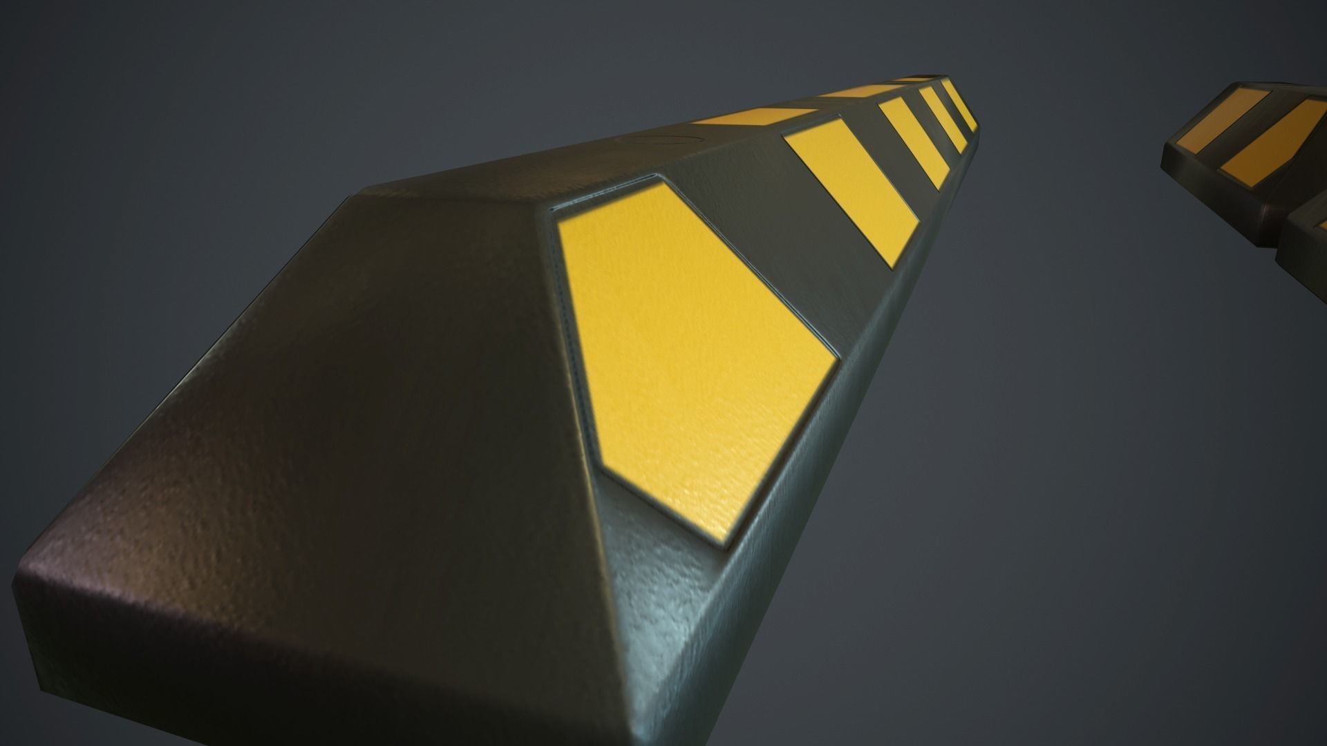 Rubber Parking Curb PBR Game Ready Low-poly 3D model_6