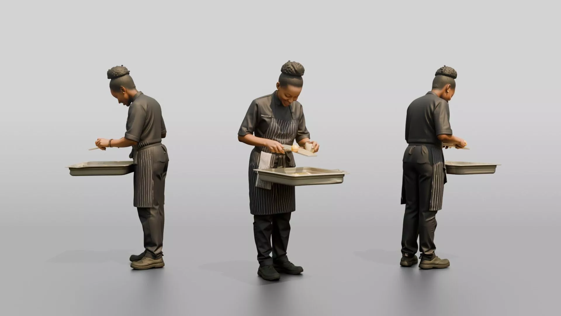 Sous Chef Zesting Lemons 3D model