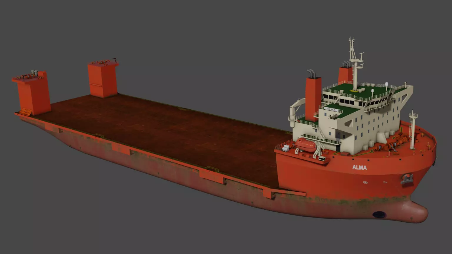 Heavy Lift Vessel ALMA Low-poly 3D model
