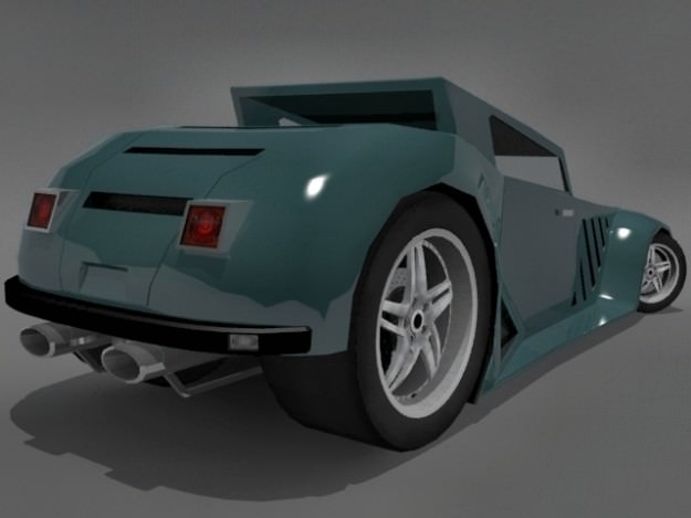 Titan pickup truck Low-poly 3D model_3