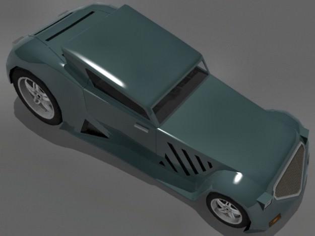 Titan pickup truck Low-poly 3D model_4