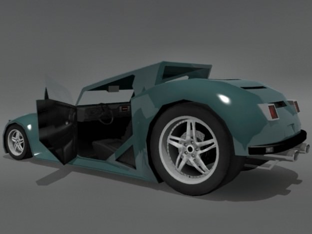 Titan pickup truck Low-poly 3D model_8