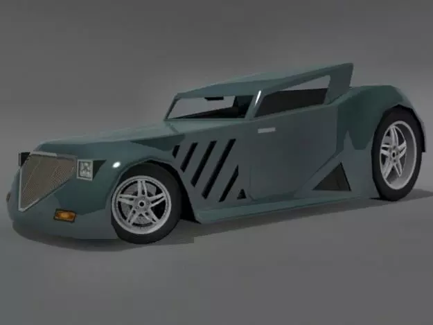 Titan pickup truck Low-poly 3D model_0