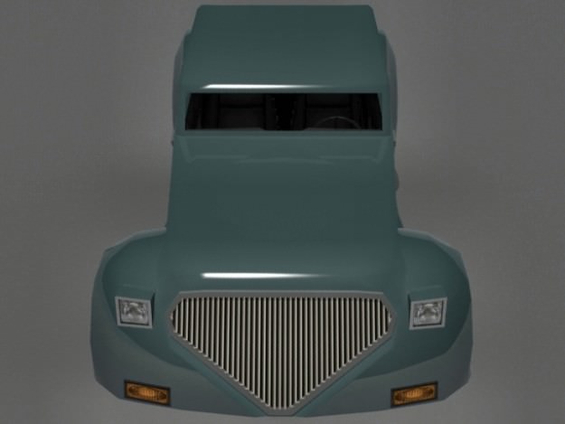 Titan pickup truck Low-poly 3D model_1