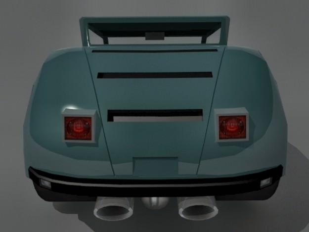 Titan pickup truck Low-poly 3D model_2