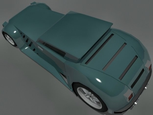 Titan pickup truck Low-poly 3D model_5