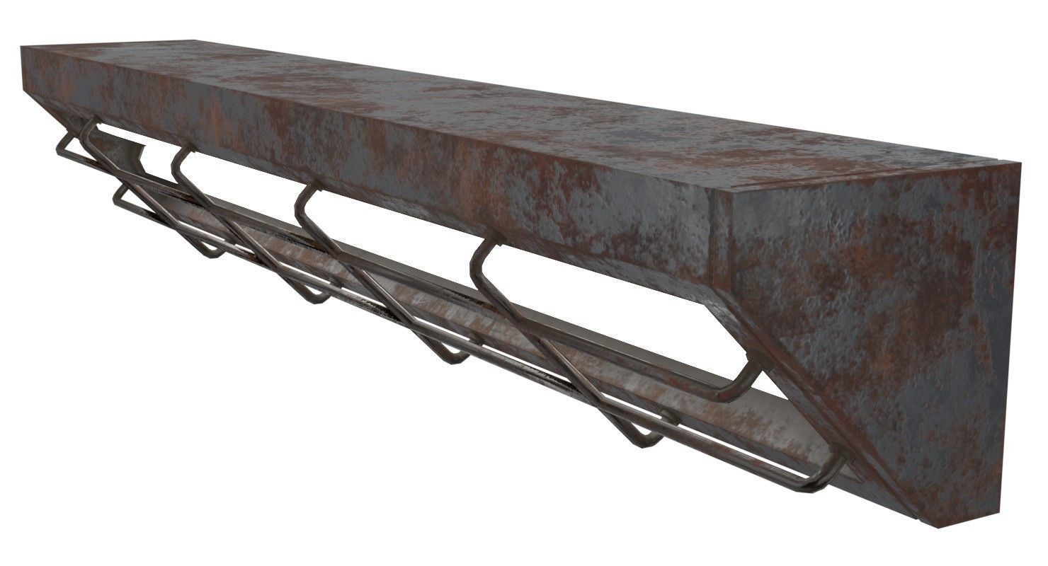 Wall Light 2 Lowpoly Low-poly 3D model_2