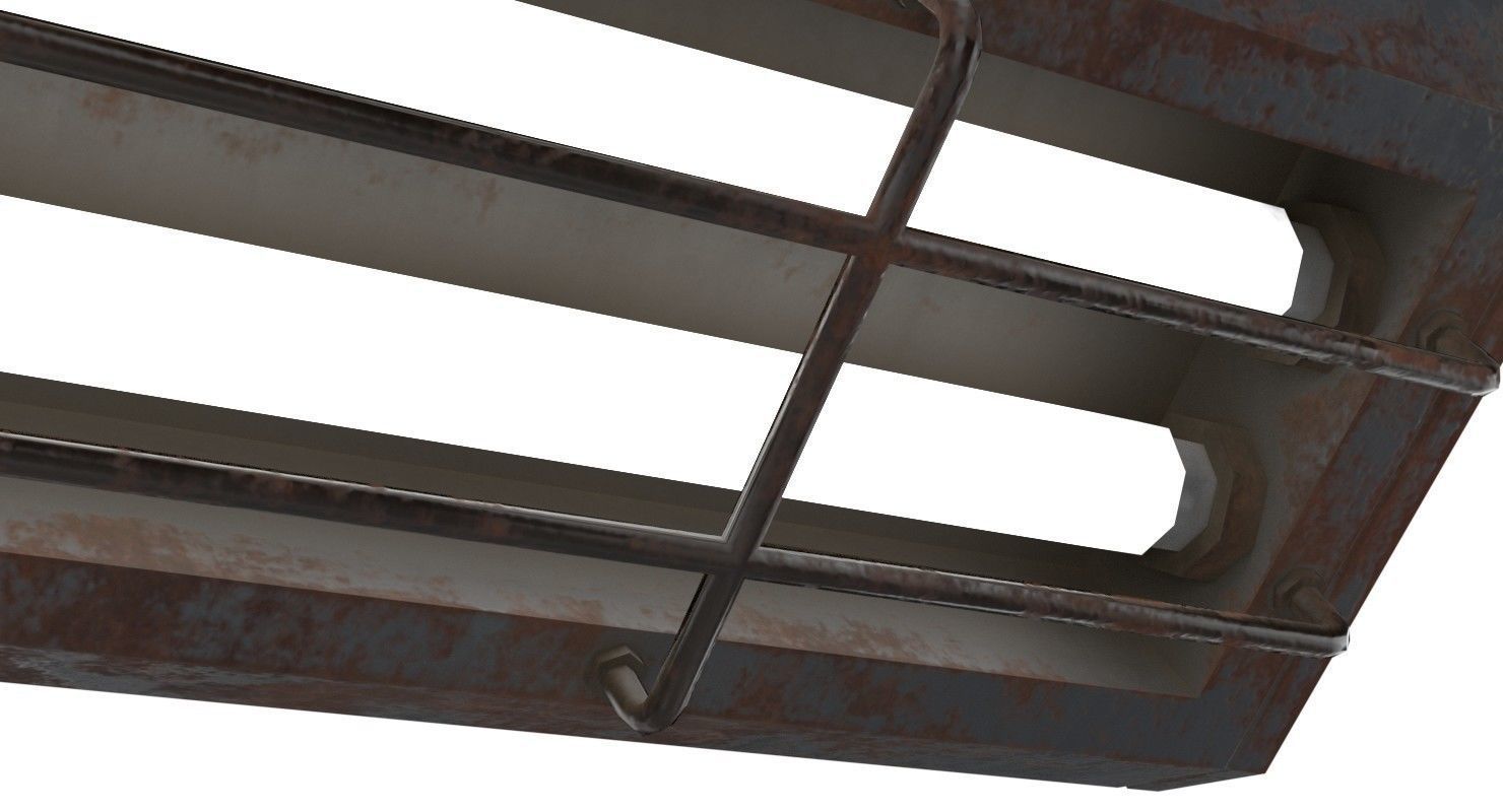 Wall Light 2 Lowpoly Low-poly 3D model_4