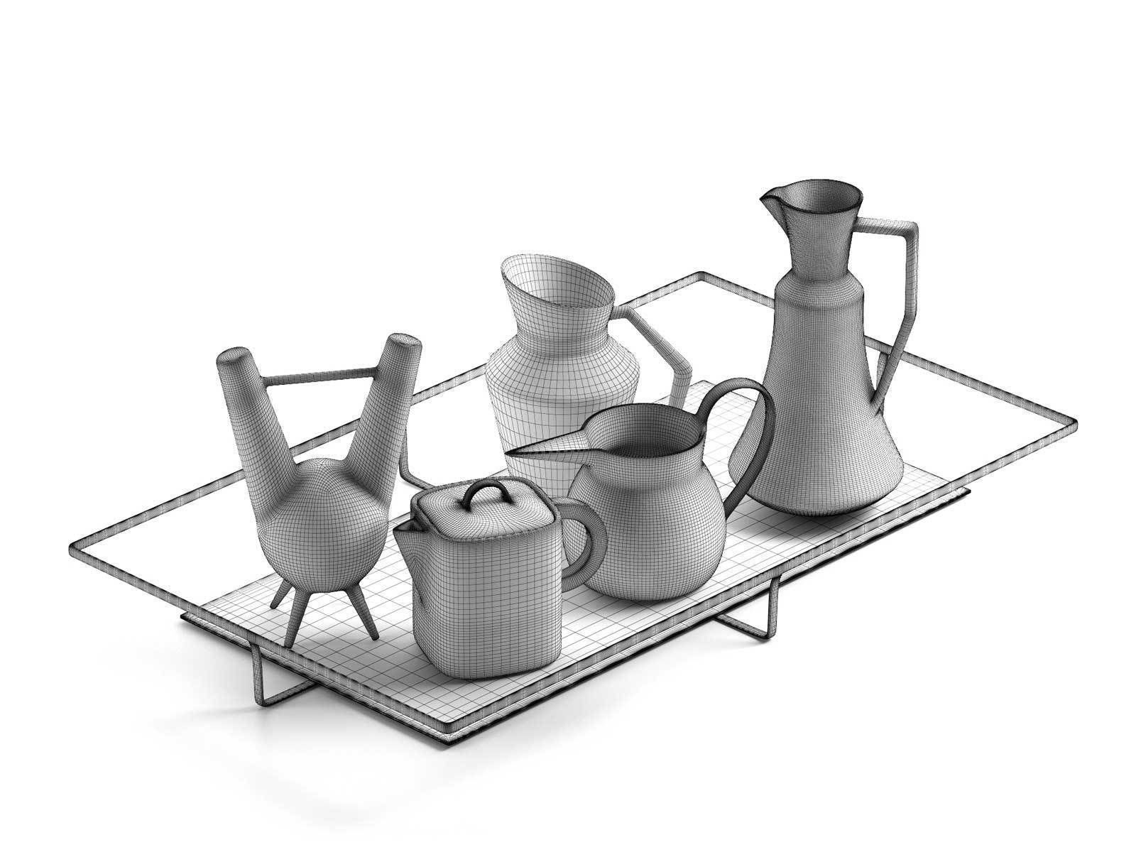 Neoponti Vases with Pitchers 3D model_1