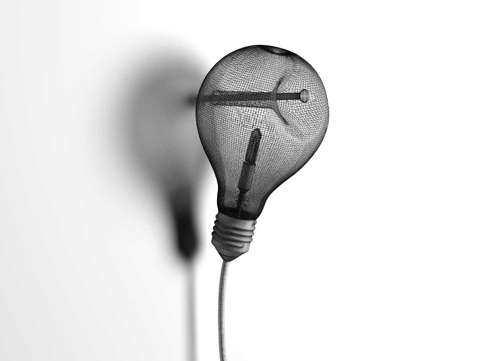 Edison s Nightmare Wall Lamp 3D model_3