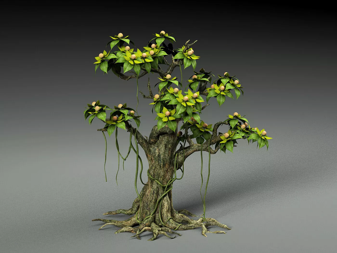 Cartoon Tree big Low-poly 3D model
