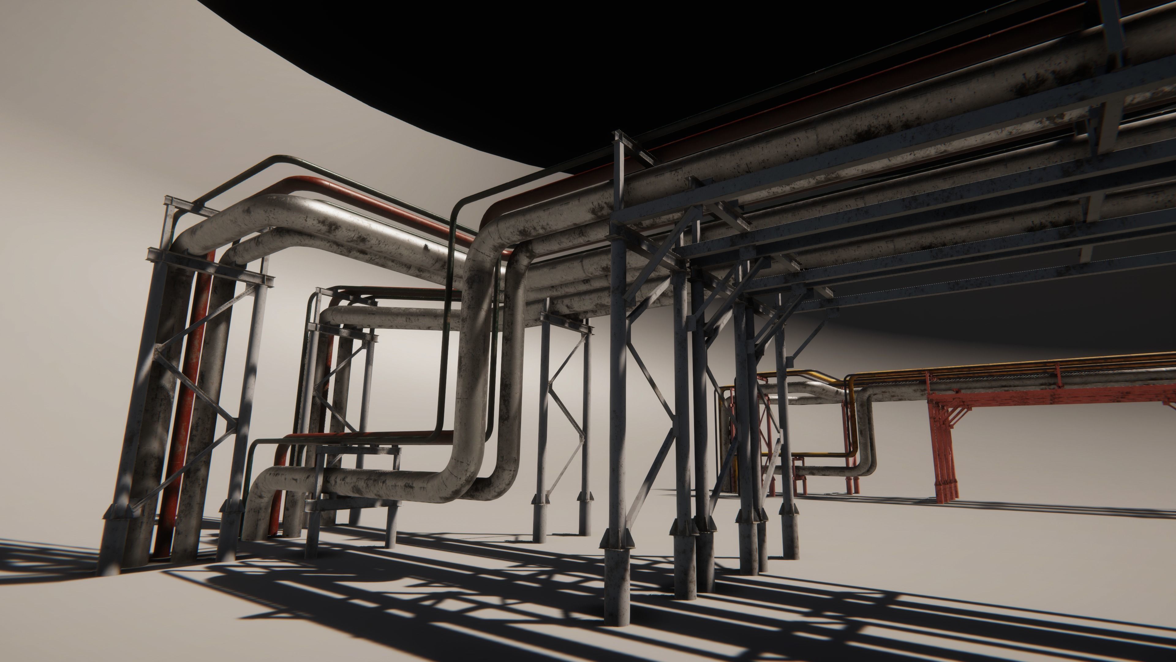 Modular industrial pipeline UE4 UNITY Low-poly 3D model_11