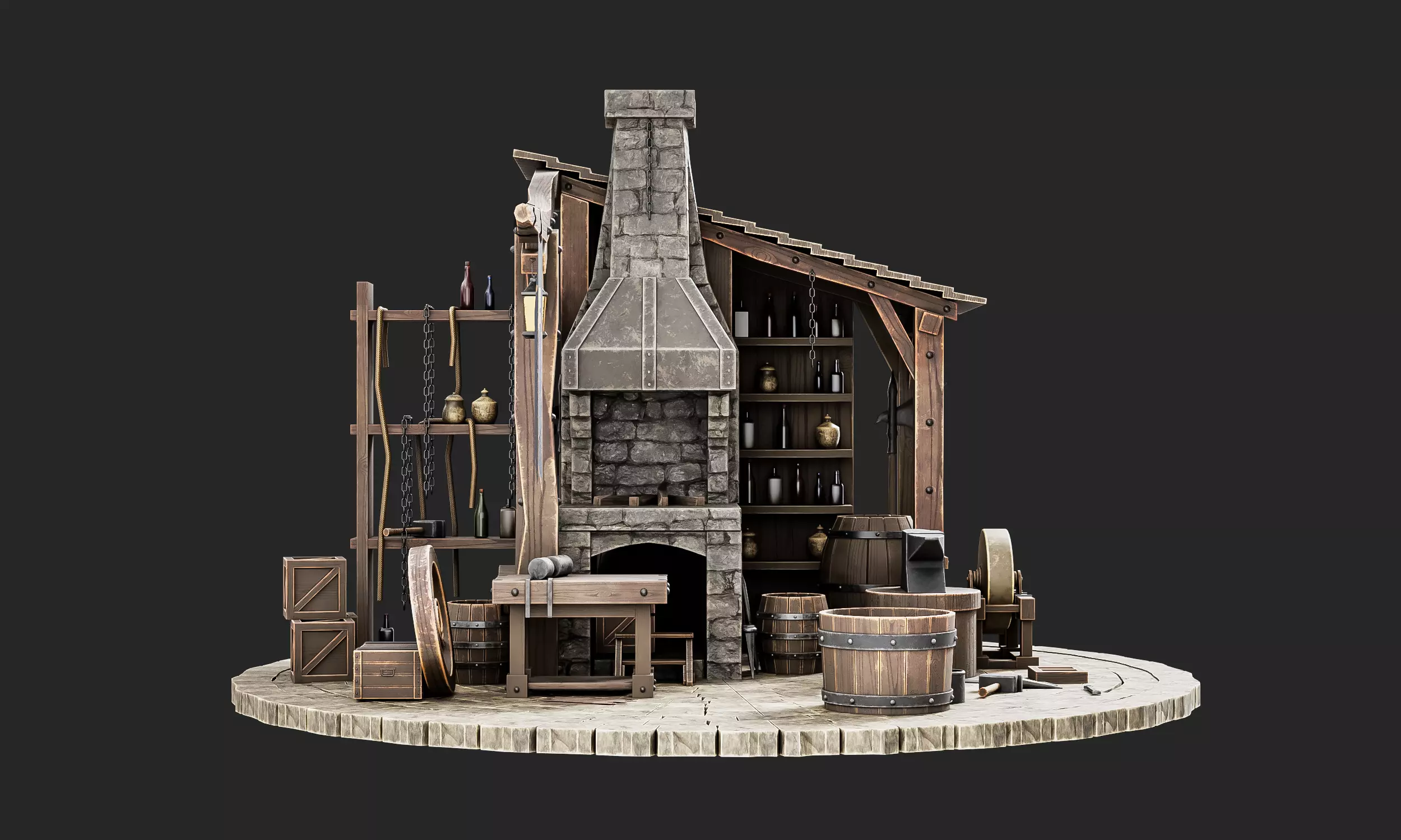 Medieval Black Smith 3D model