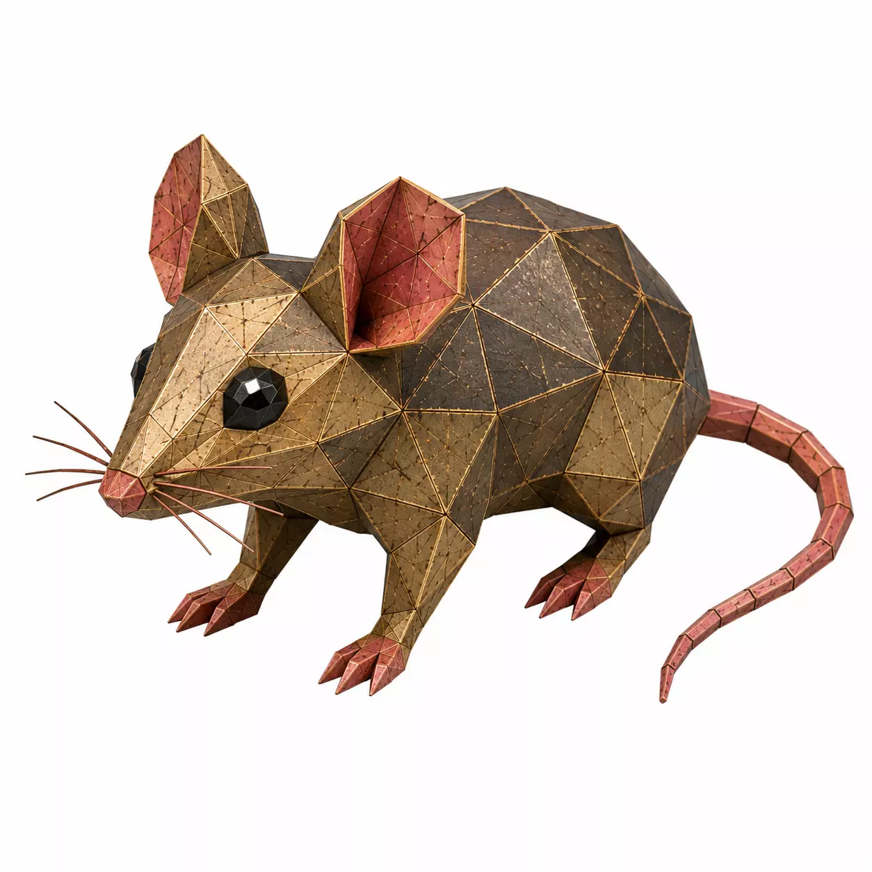 Running Low Poly Rabbit 3D Model - Geometric Animal Asset 3D print model