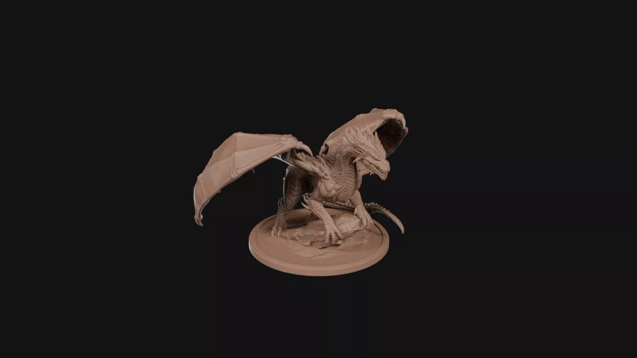 Winged Serpent Dragon 3D print model