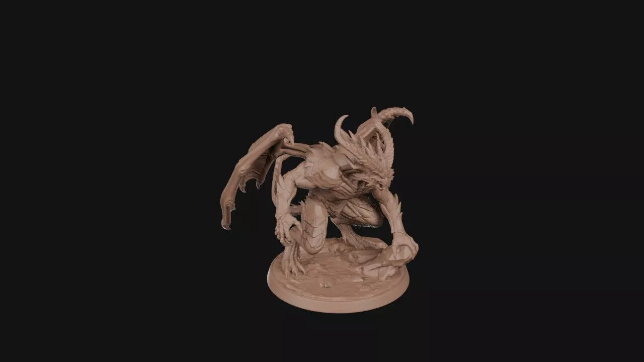 Winged Horned Demon 3D print model