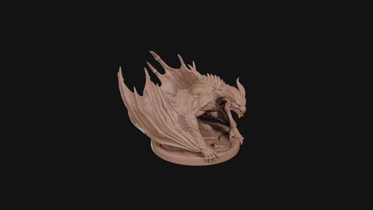Stonebound Winged Dragon 3D print model