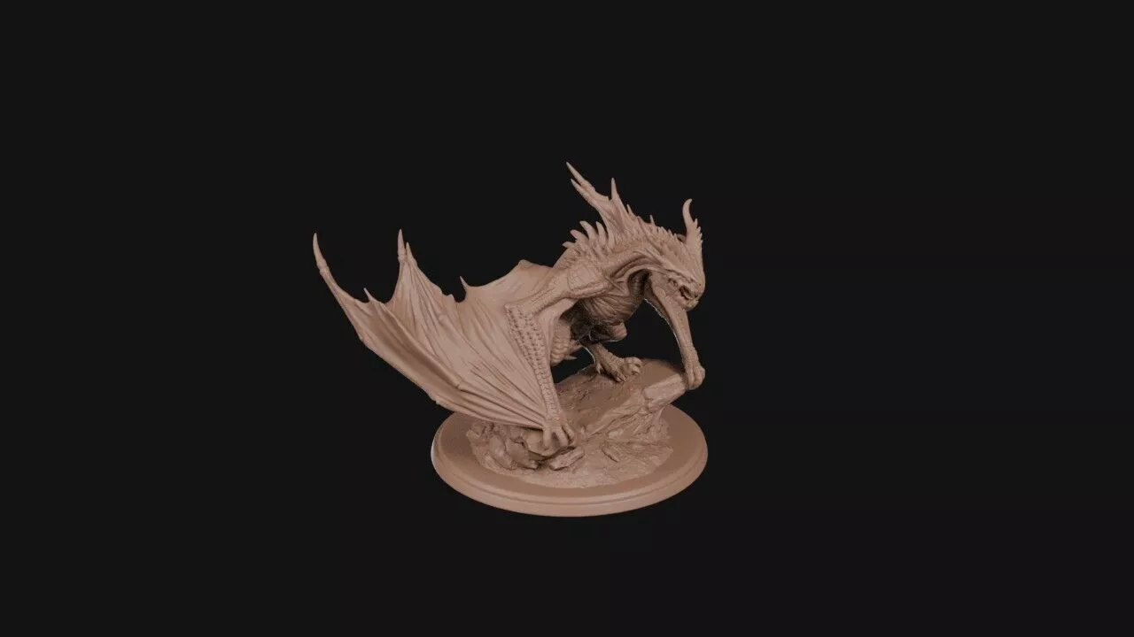 Stonebound Wingcoil Dragon 3D print model