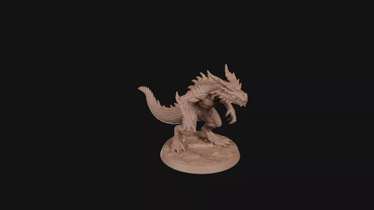 Stonebound Horned Dragon 3D print model