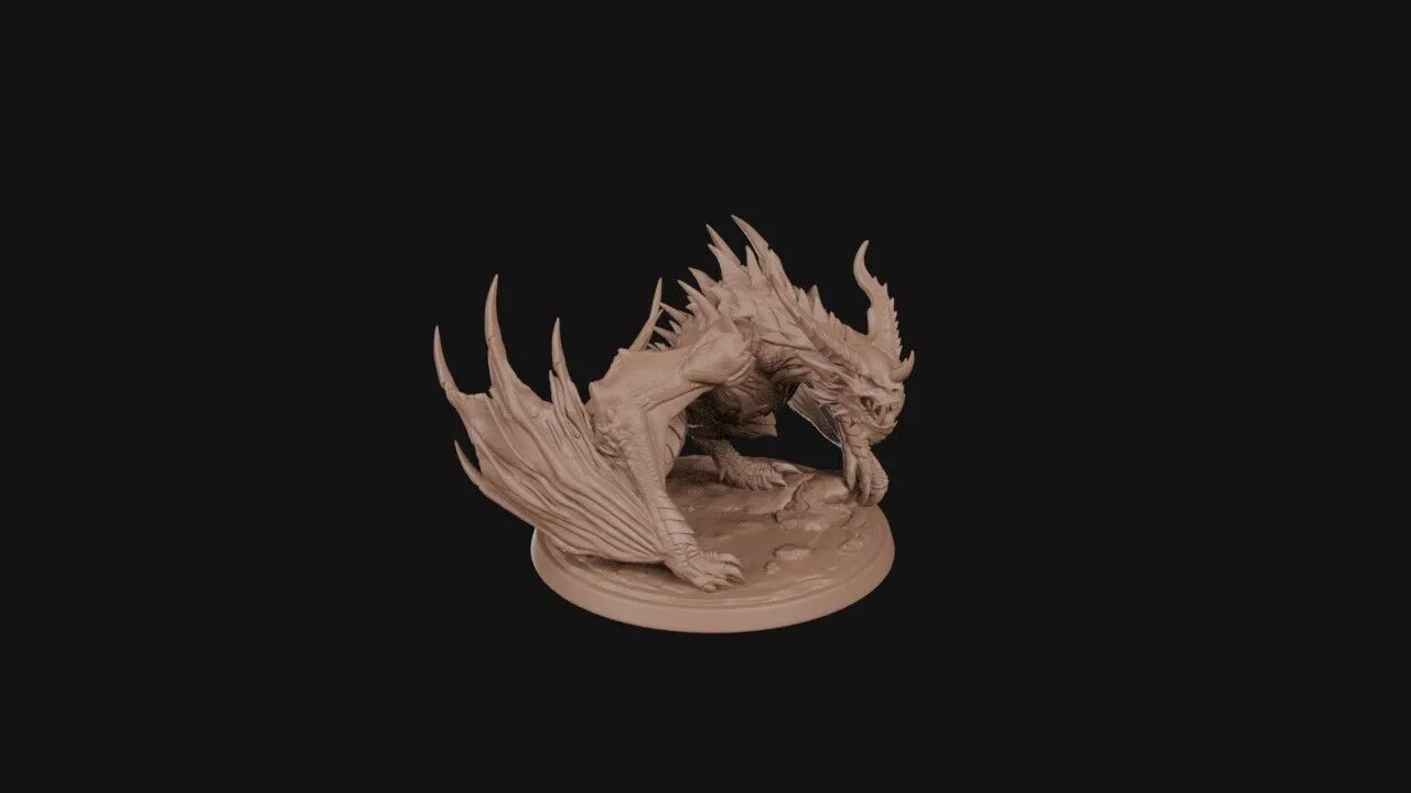 Spinecrest Winged Dragon 3D print model