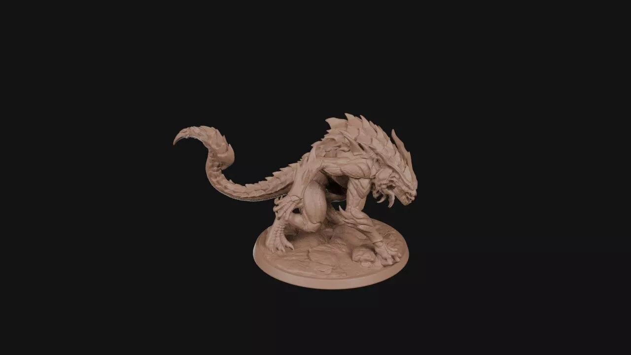 Spineclad Spined Wyrm 3D print model