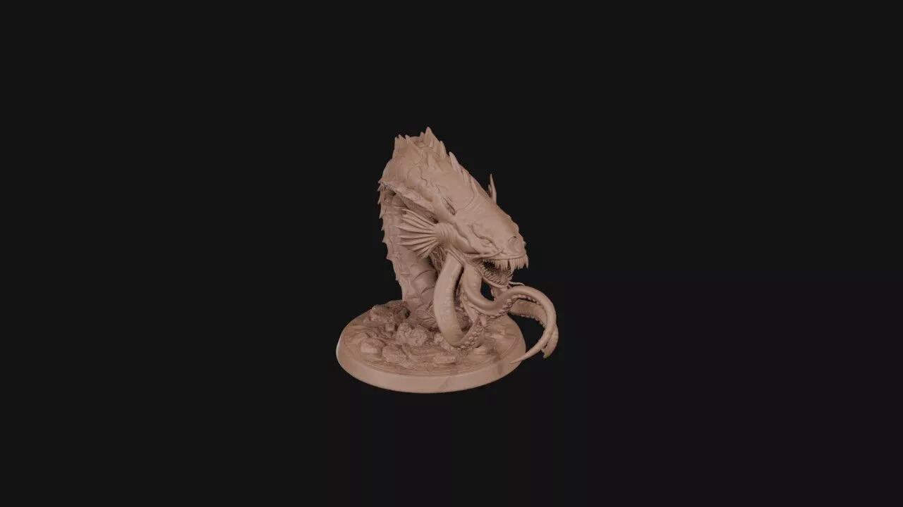 Serpentine Sea Leviathan 3D print model