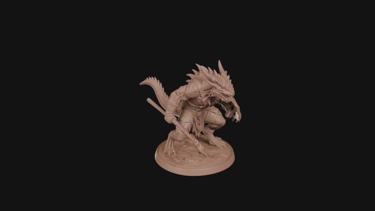Scaled Lizard Beast 3D print model