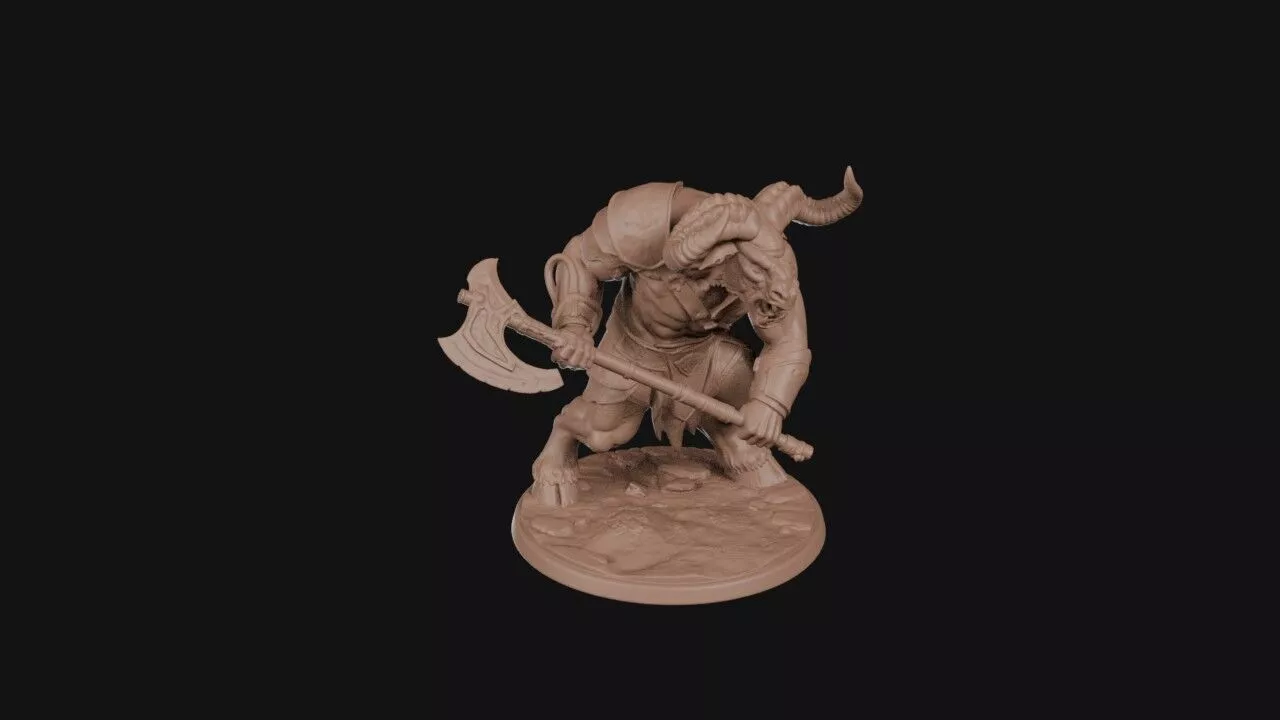 Minotaur Horned Warlord 3D print model