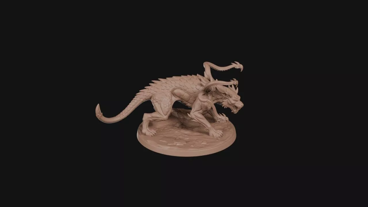Long Tailed Houndbeast 3D print model