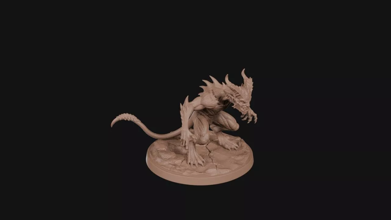 Horned Tailed Demon 3D print model