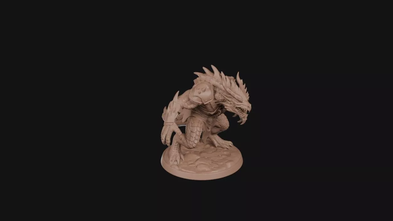 Horned Scaled Lizard 3D print model