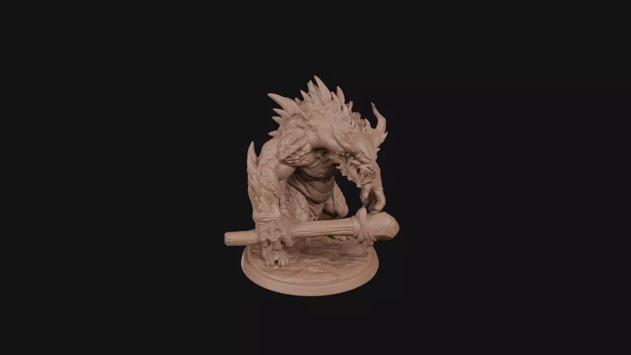 Horned Demon Warrior 3D print model