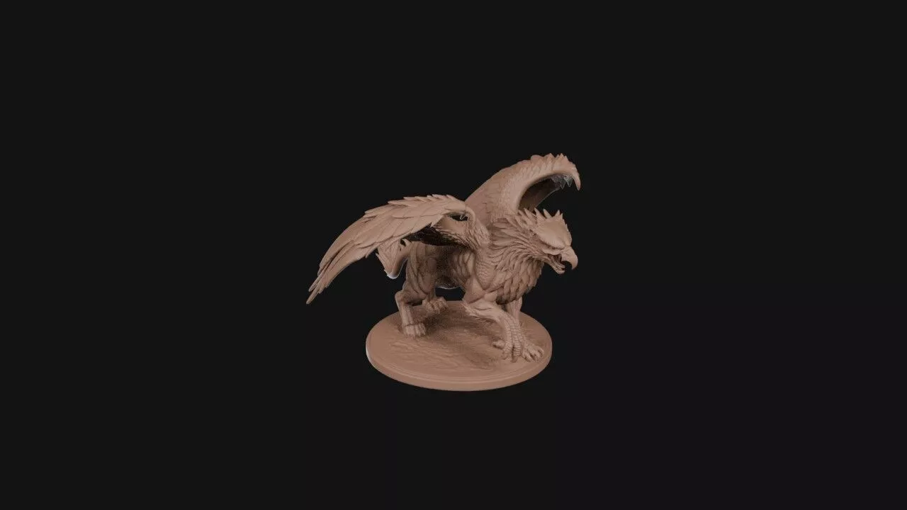 Feathered Spreadwing Griffin 3D print model