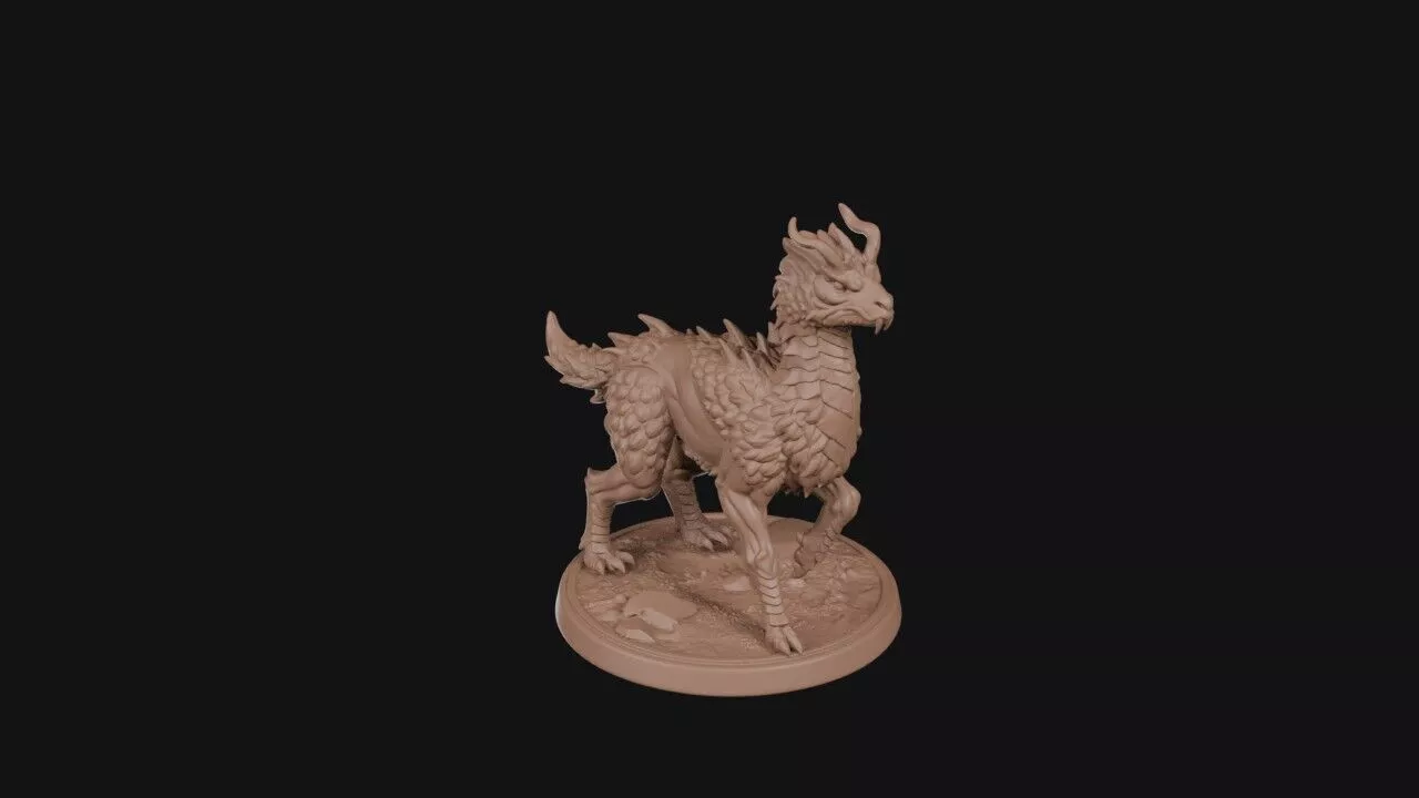 Draconic Horse Beast 3D print model