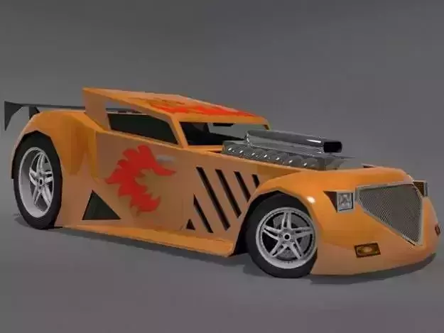 Titan Hotrod Low-poly 3D model