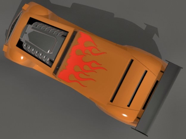 Titan Hotrod Low-poly 3D model_6