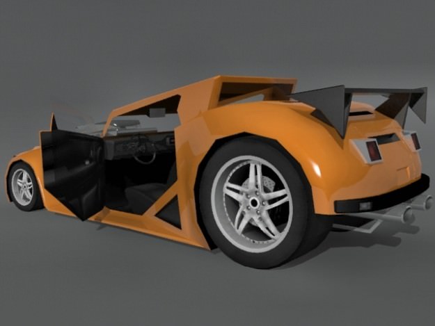 Titan Hotrod Low-poly 3D model_8