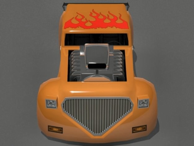 Titan Hotrod Low-poly 3D model_1