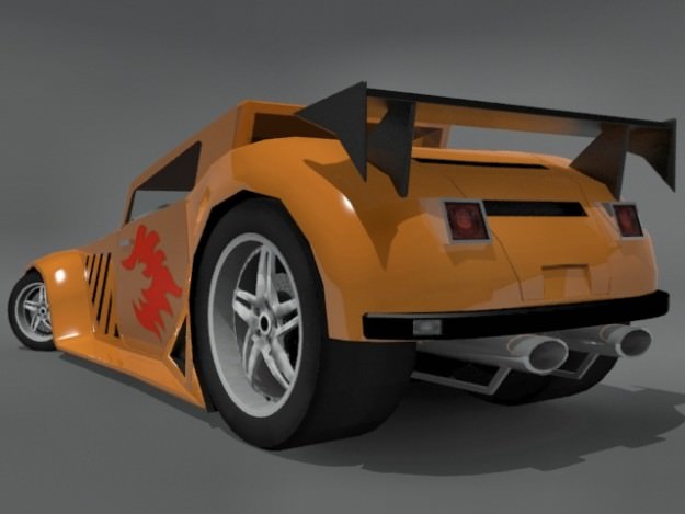 Titan Hotrod Low-poly 3D model_3