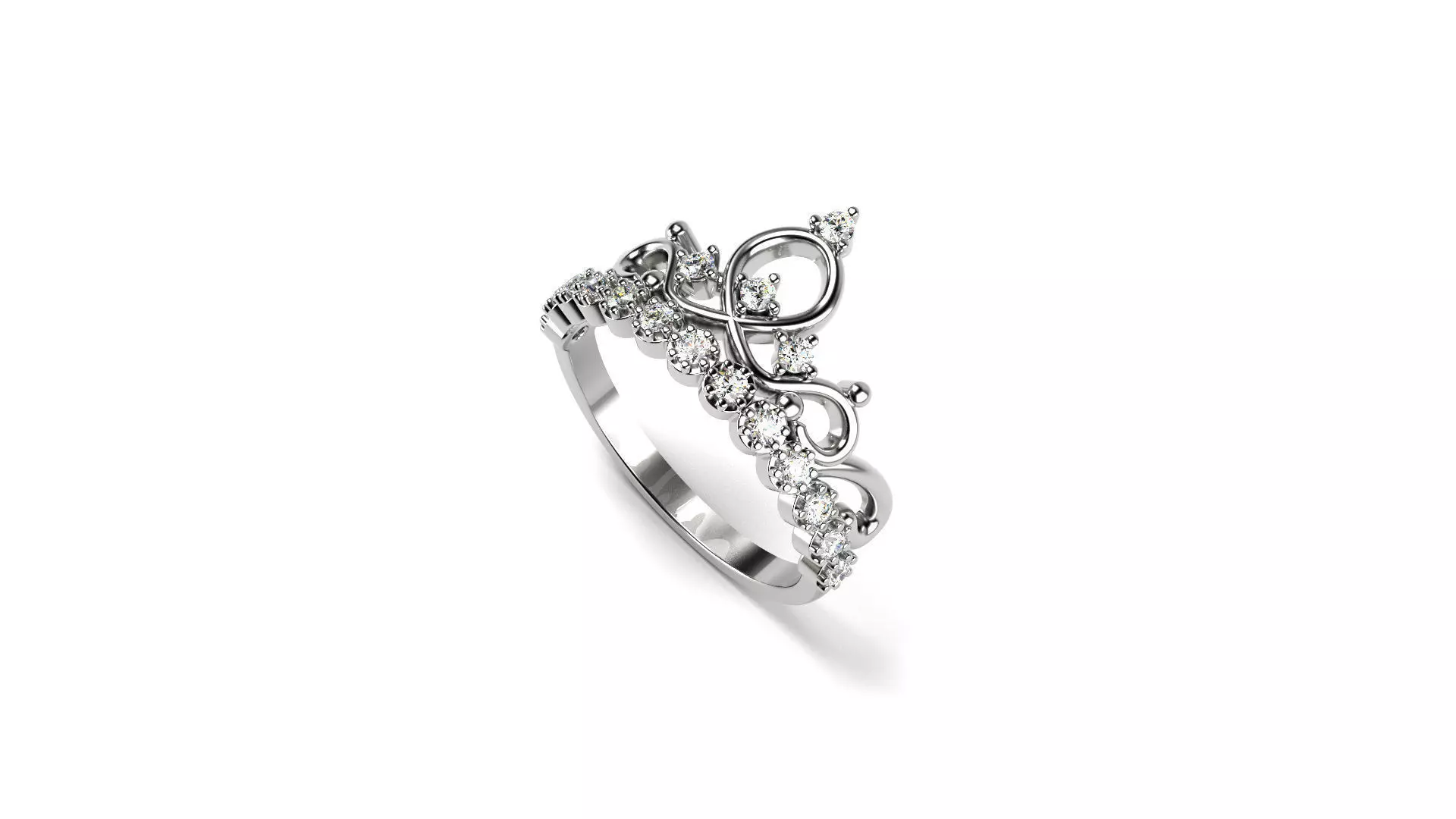 Tiara Ring 3D print model_0