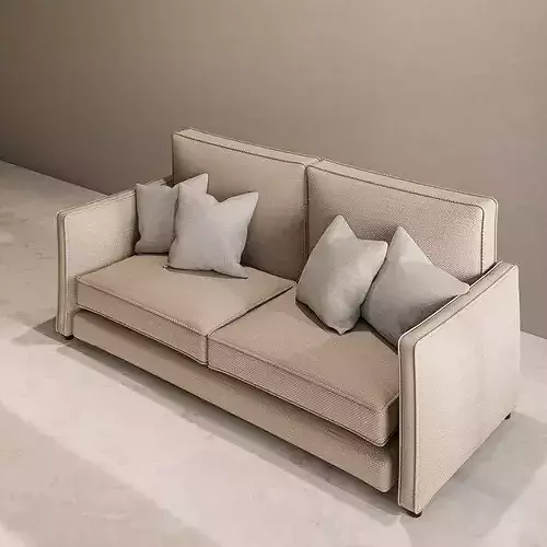 Modern Fabric Sofa 3D model 6