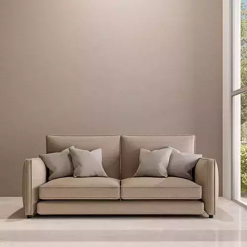Modern Fabric Sofa 3D model 2